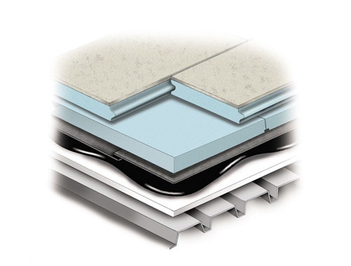 Hydroguard over metal deck Hydroguard over metal deck